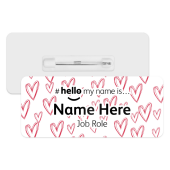 #hello my name is... Name Badge - Scribble Hearts