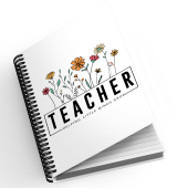 A5 Notebook - Floral Teacher Helping Little Minds Grow