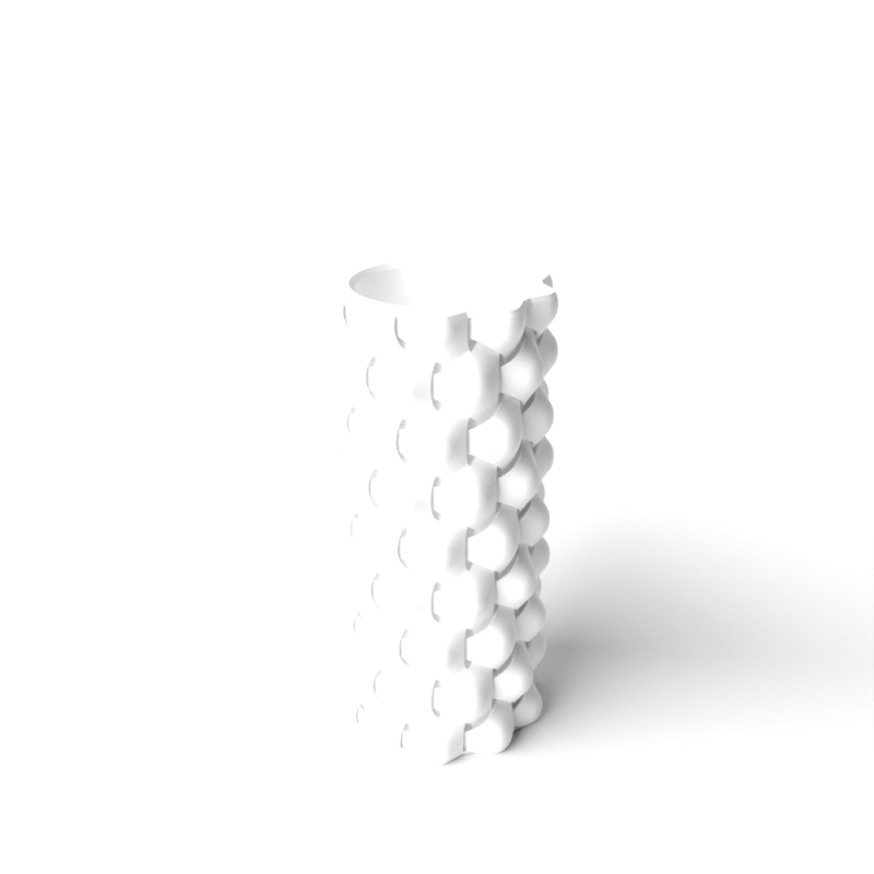 Tri-Weave Flower Vase - Matte Dark Green