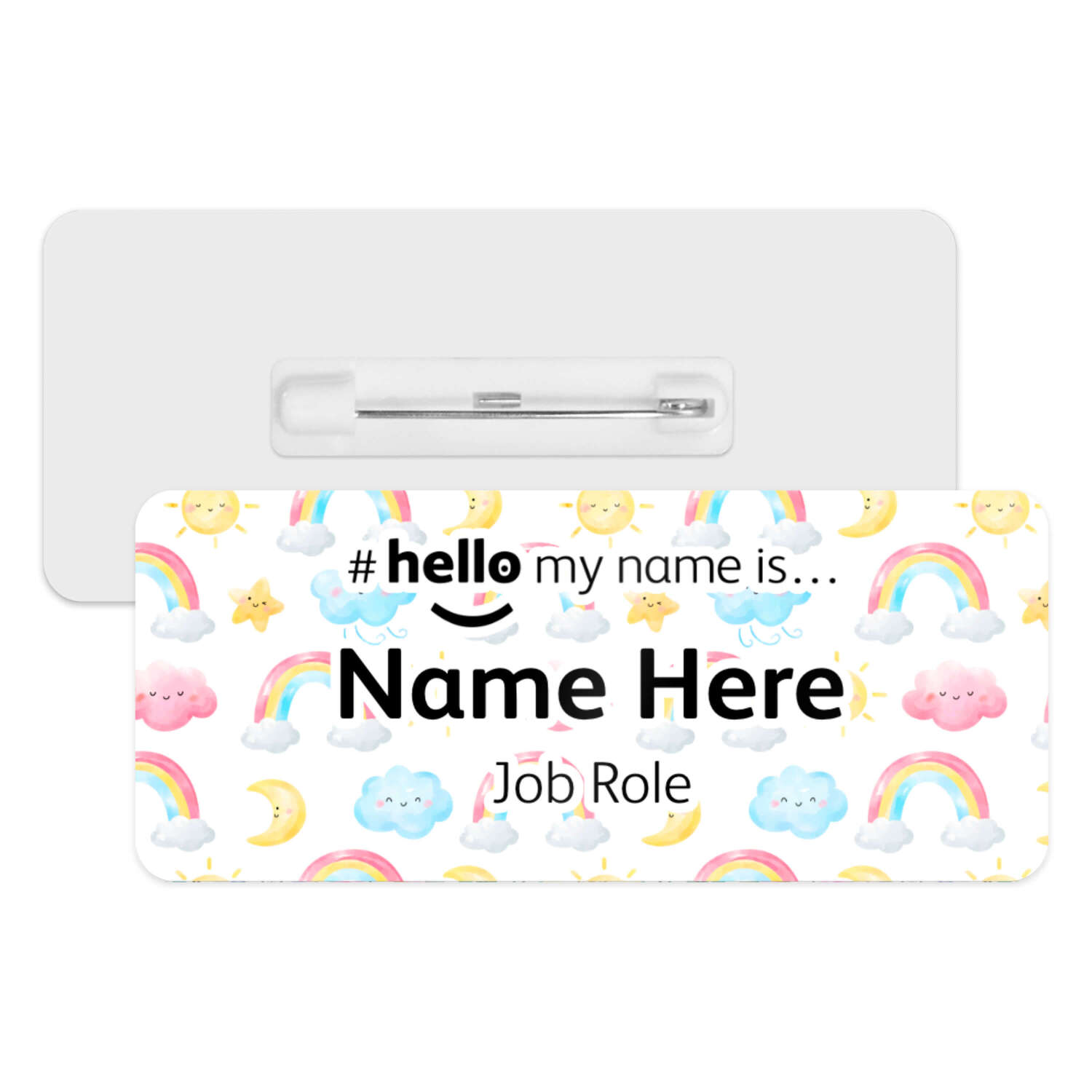 #hello my name is... Name Badge - Smiling Weather Icons