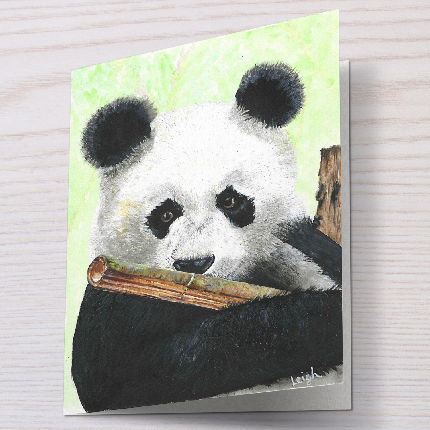 Cute Panda - Greeting Card - Cute Panda Art - A6