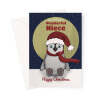 Cute Penguin Christmas Card For Niece - A5 Portrait - 1 Card