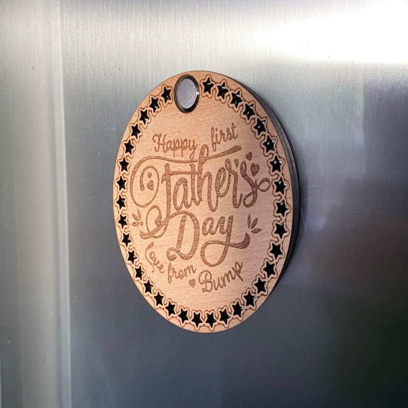 Fathers day from the bump, baby ultrasound fridge magnet, First fathers day gift, 1st fathers day, fathers day gift from wife,love from bump