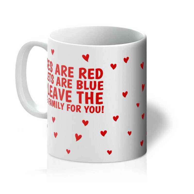 Funny Prince Harry Mug, Roses Are Red Poem - 11oz - White