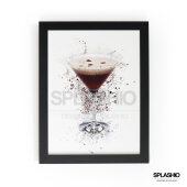 ESPRESSO MARTINI  Splatter Art Print, High Gloss Print, Splash Art, Home Decor, Home Bar Custom Drink Art Cocktails