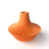 The Kitan Short Vase, Modern and Unique Home Decor for Dried and Preserved Flower Arrangement - Black