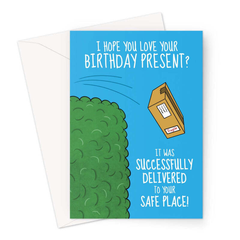 Evri Lost Parcel - Funny Birthday Card - A5 Portrait - 1 Card