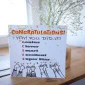 Handmade Congratulations, you did it card