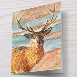 Stag- Greeting Card - Stag Art - A6