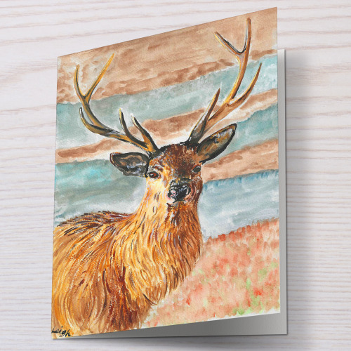 Stag- Greeting Card - Stag Art