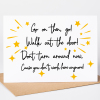 New job Card - Funny Lyrics Good Luck Card, co-worker Card - A6 - 4.1" x 5.8"