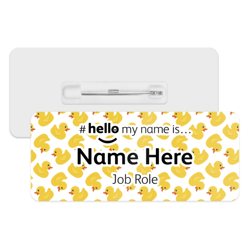 #hello my name is... Name Badge - Rubber Duck