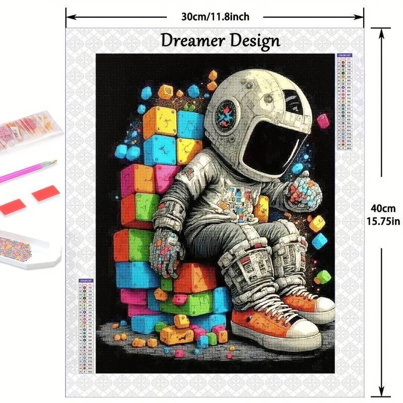 Diamond Art Kit Colourful Spaceman 5D DIY Art Kit