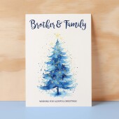 Christmas Card For Brother and Family Card Xmas Card for Brother Christmas Card for Loved One Brother Family Card Christmas Tree Card