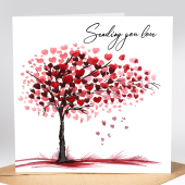 Sympathy Card - Send you Love - Heart Tree Card