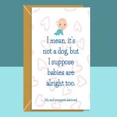 Funny New Baby Pregnancy Card - For Expecting Mum - New Parents - New Dad - Expecting a baby - Baby Shower Card - Can be personalised inside