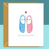 Valentine's Card for Him or Her - Crocs - For Boyfriend, Girlfriend, Husband, Wife, Fiance - Ideal cute personalised card for Valentines Day