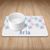 Personalised Pastel Paw Prints Puppy/Dog Bowl Mat