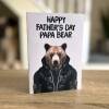 Happy Father's Day Papa Bear animal in clothes Father's Day card for dad, father, daddy, papa (Animalyser) (Size A6/A5/A4/Square 6x6") - A6: Single card