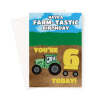 Boys 6th Birthday Card - Farm Tractor - A5 Portrait - 1 Card