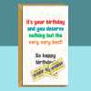 Funny Birthday Card - Personalised - For Him or Her - friend, brother, sister, mum, dad, Any age - 18th, 20th, 30th, 35th, 40th, 50th, 60th. - Blank inside - Regular - Matte