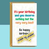 Funny Birthday Card - Personalised - For Him or Her - friend, brother, sister, mum, dad, Any age - 18th, 20th, 30th, 35th, 40th, 50th, 60th.