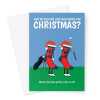 Merry Christmas Card - Funny Golf Socks Joke - Hole In One - A5 Greeting Card - A5 Portrait - 1 Card