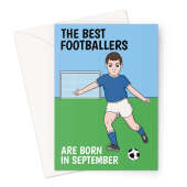 Footballer Card For September Birthday