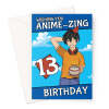 Anime 13th Birthday Card For A Boy - A5 Portrait - 1 Card