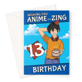 Anime 13th Birthday Card For A Boy