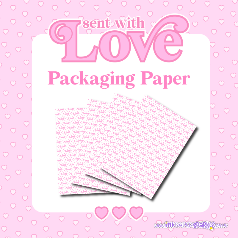 Sent With Love Packaging Paper - Translucent - A5