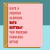 Funny 50th Birthday Card - Personalised - For Her or Him - Perfect greetings card for friend, bestie, sister, anyone turning 50 years old - Blank inside - Small
