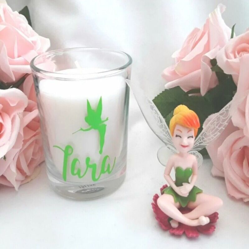 Personalised Tinkerbell Candle, Tinkerbell Gift, Personalised Tinkerbell Gift - No wrapping