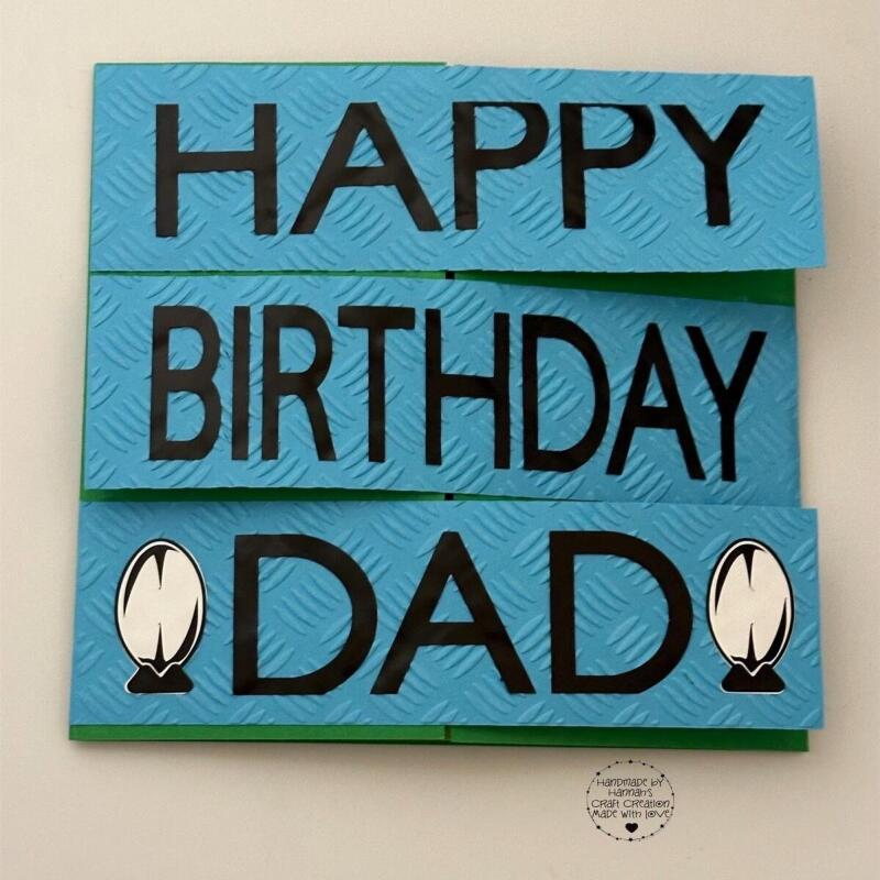 Handmade Rugby Pop Up Card - Father’s Day