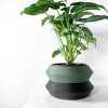 The Grafel Planter Pot with Drainage Tray & Stand Included - Matte Dark Green - 3"