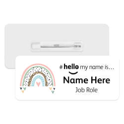 #hello my name is... Name Badge - Boho Rainbow