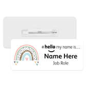 #hello my name is... Name Badge - Boho Rainbow