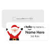 #hello my name is... Name Badge - Cartoon Santa