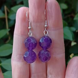 Amethyst Bead Earrings - Strengthens