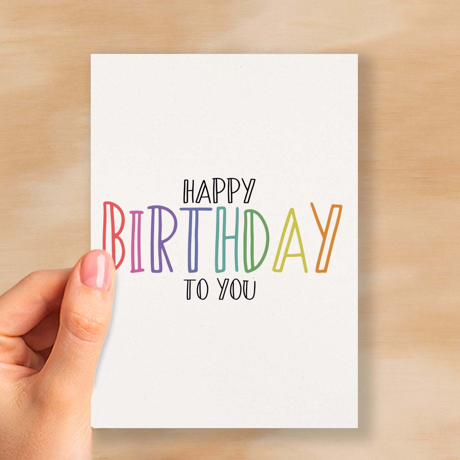 Birthday Card For Her Card For Friend Mum or Sister Birthday Card For Him Brother Dad Happy Birthday Card For Anyone Birthday Gift - Small (4x6) / Blank Message