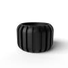 The Panu Planter Pot with Drainage: Tray & Stand Included for Plants - Matte Dark Green - 3"