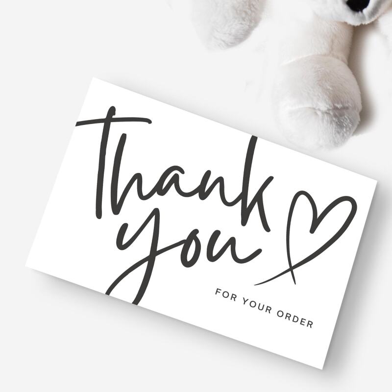 Thank You For Your Order Cards - Small Business Thank You Business Cards - Thank You Business Card Size - Logo Thank You Cards - Sample Card