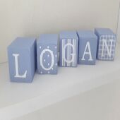 Personalised baby boy blocks,wood name blocks,new baby gift (MIN 3 ORDER)