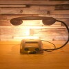 The 1970s GPO 746 Rotary Dial Telephones in Vintage Green & Brown, with black rims.