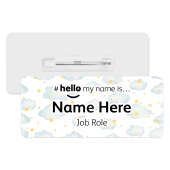 #hello my name is... Name Badge - Clouds & Stars