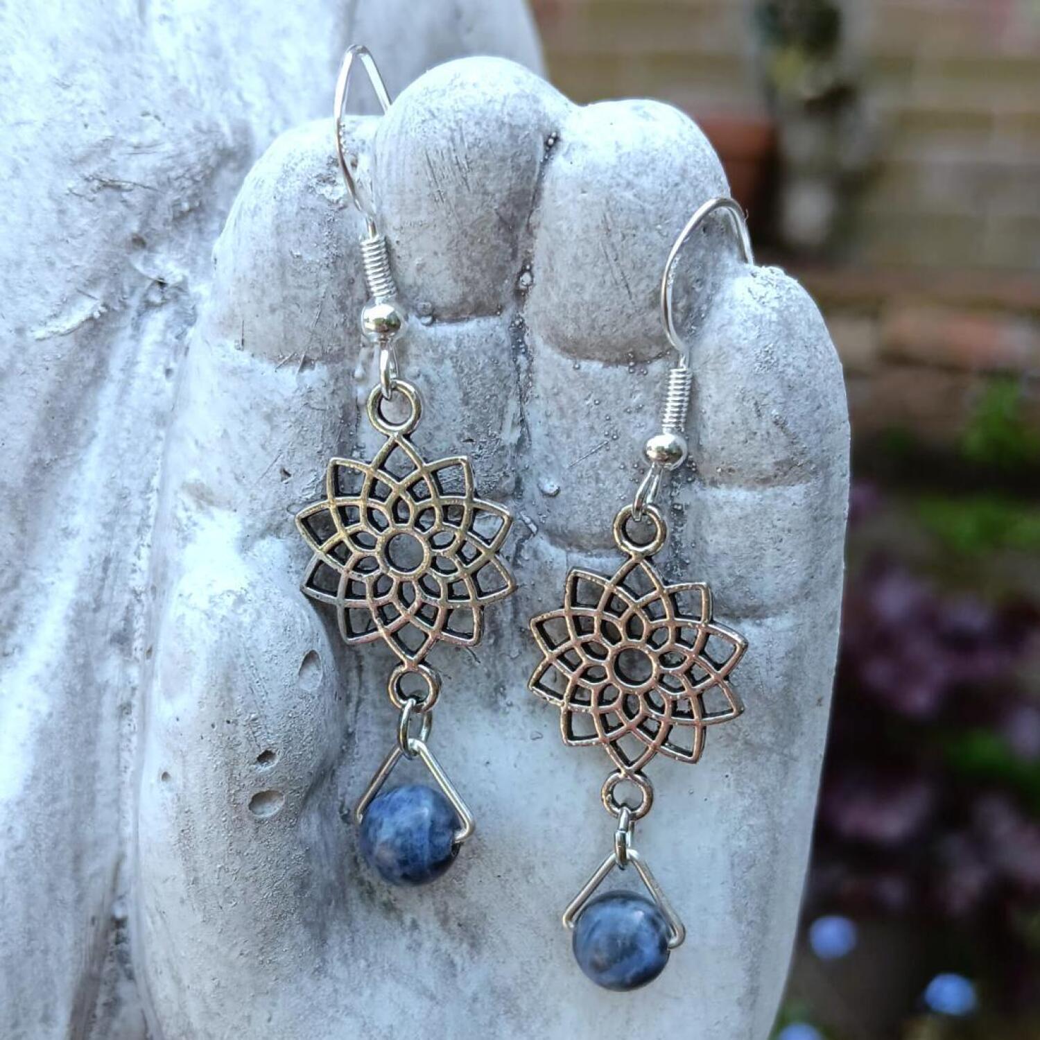 Sodalite Earrings - Reduce Panic Attacks