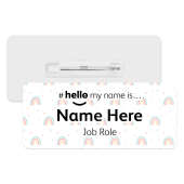 #hello my name is... Name Badge - Boho Candy Rainbows & Hearts