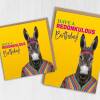 Have a redonkulous birthday donkey animal in birthday card for children, kids, young people, son, daughter (Animalyser) Size A6/A5/A4/Square - A6: Single card