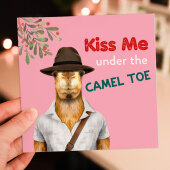 Kiss me under the camel toe Christmas card