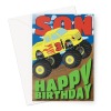 Son Age 3 Monster Truck Birthday Card - A5 Portrait - 1 Card